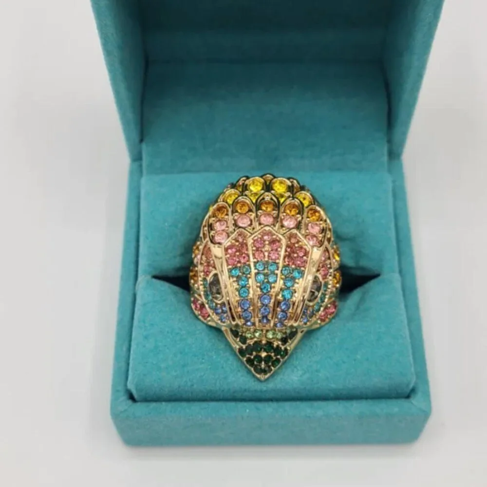 Kurt Geiger Rainbow Pave Eagle Cocktail Ring NWT! NEW! Size 7